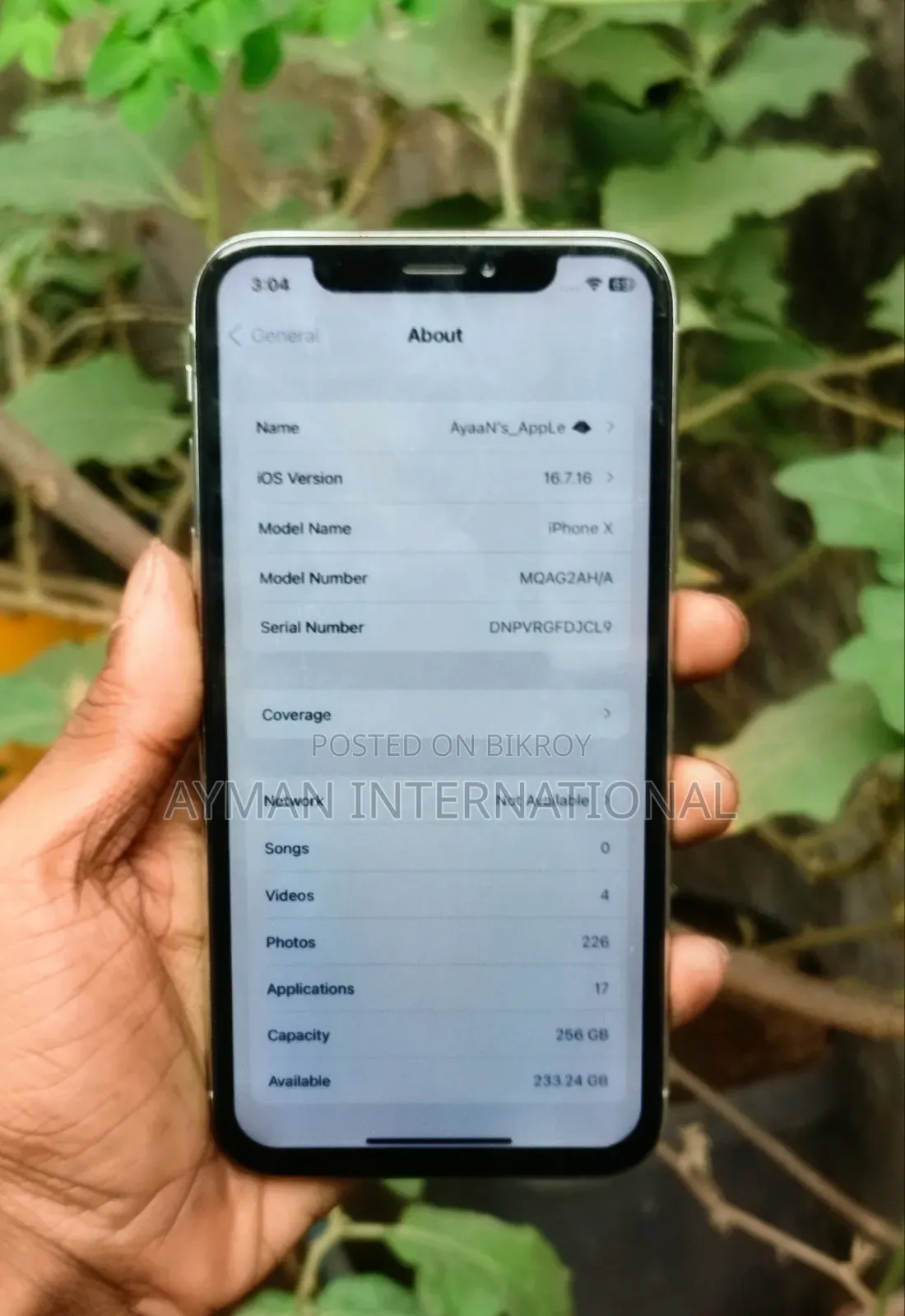 Apple iPhone X 256 GB White