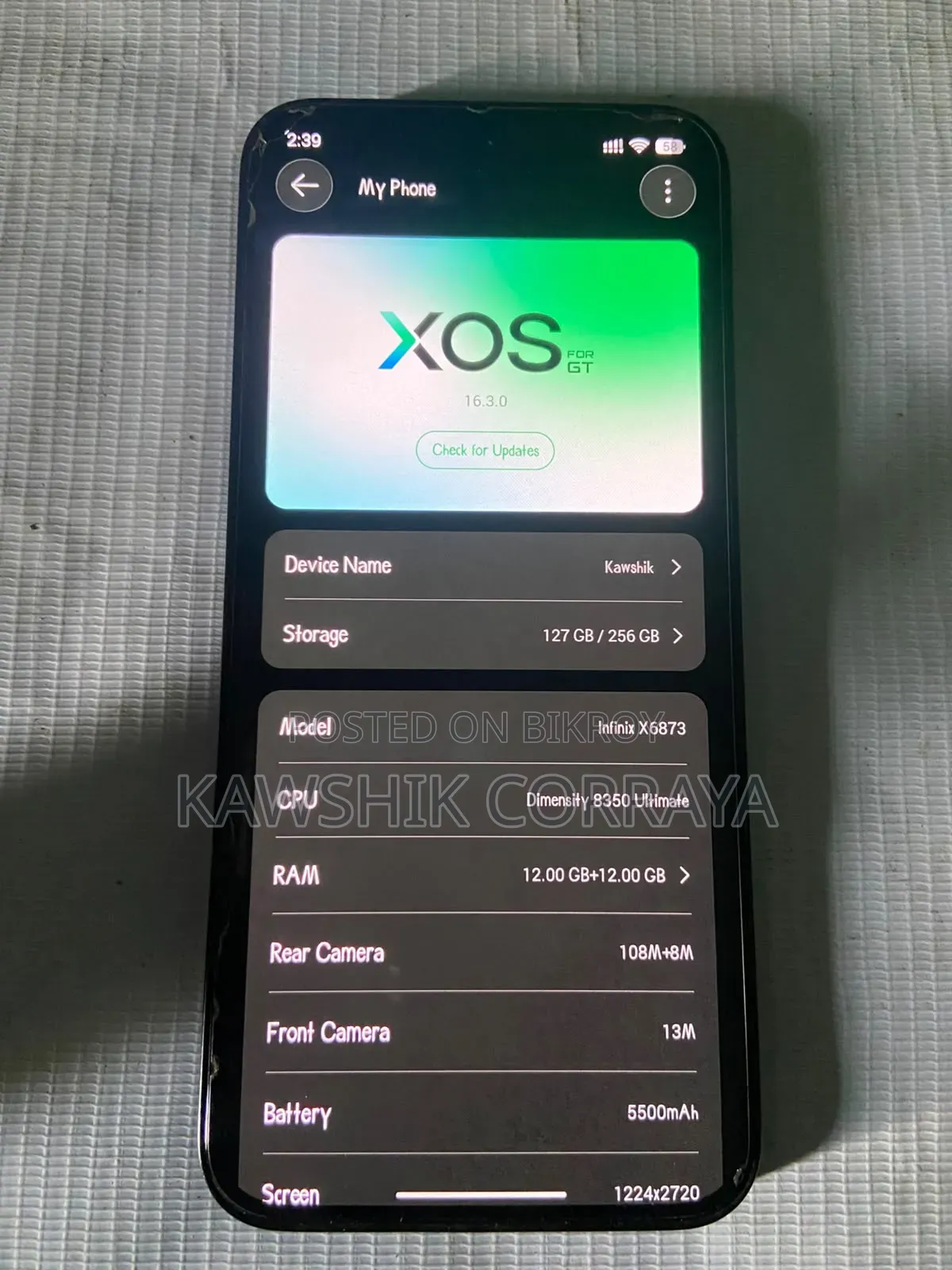 Infinix GT 30 Pro 5G 256 GB Black
