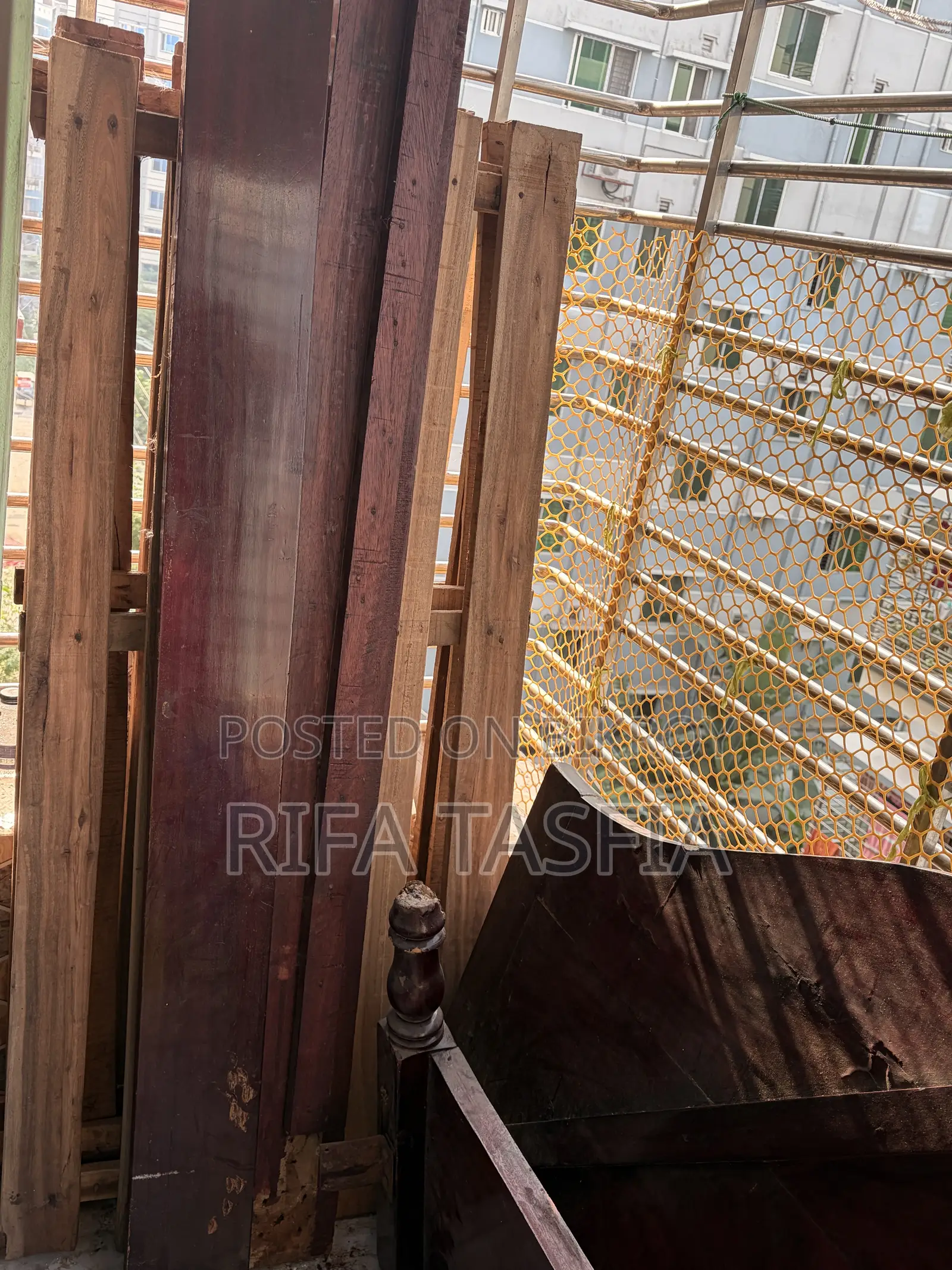 Old Bed With Kuri Wood Newly Coloured