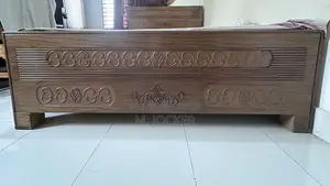 Malaysian MDF Wood 5x7 Feet Modern Bed Only