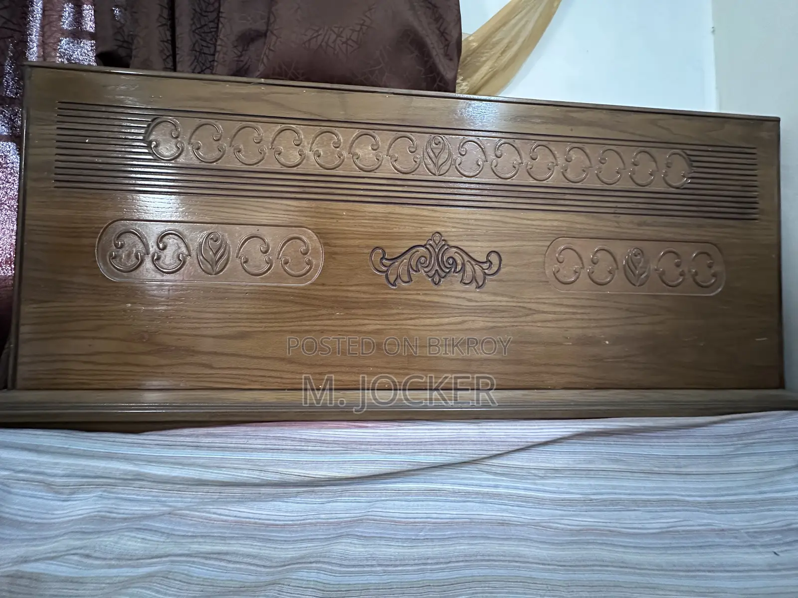 Malaysian MDF Wood 5x7 Feet Modern Bed Only
