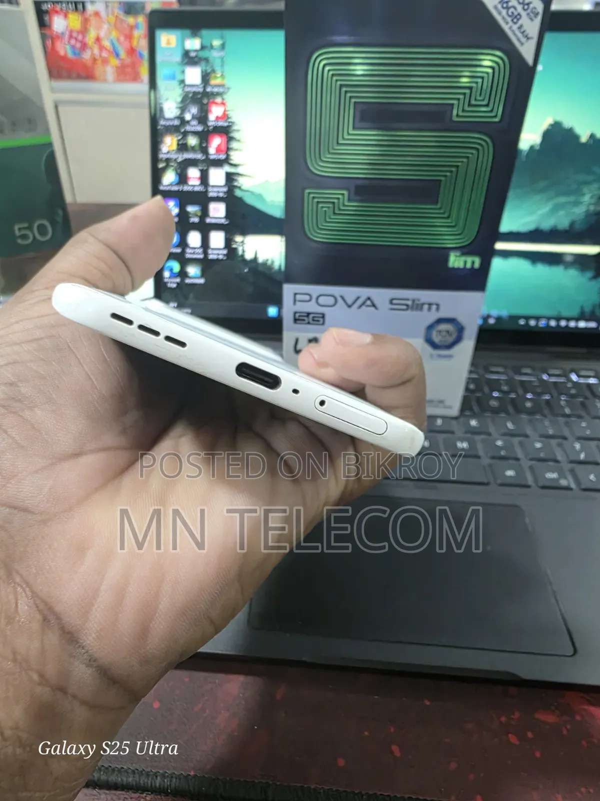 টেকনো পোভা স্লিম ৫জি ২৫৬ জিবি সাদা