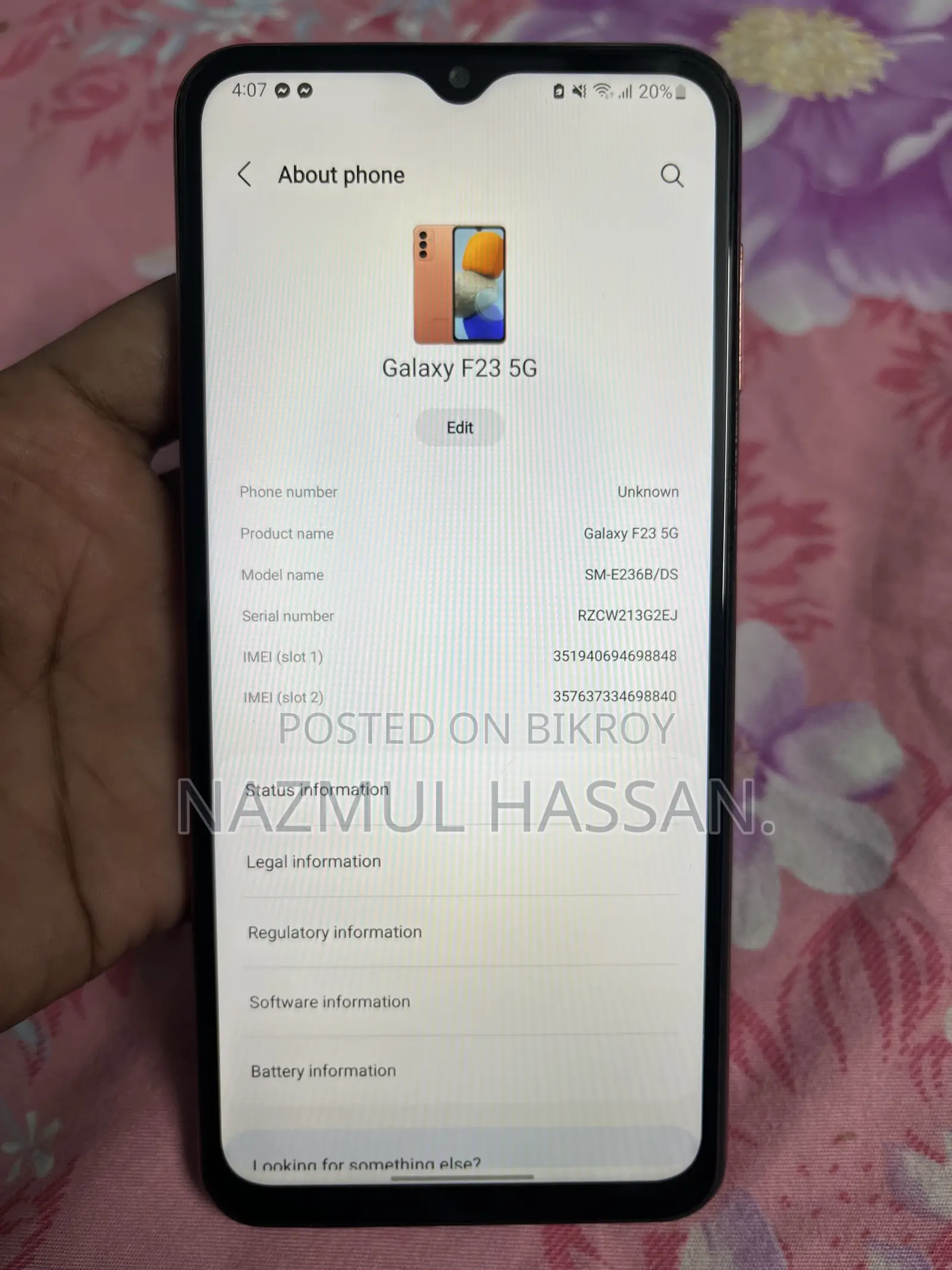Samsung Galaxy F23 128 GB Gray
