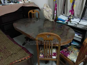 সেগুন কাঠ ডাইনিং টেবিল এবং ৬ টি চেয়ার