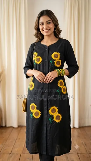 Sunflower Hand Embroidery Dress