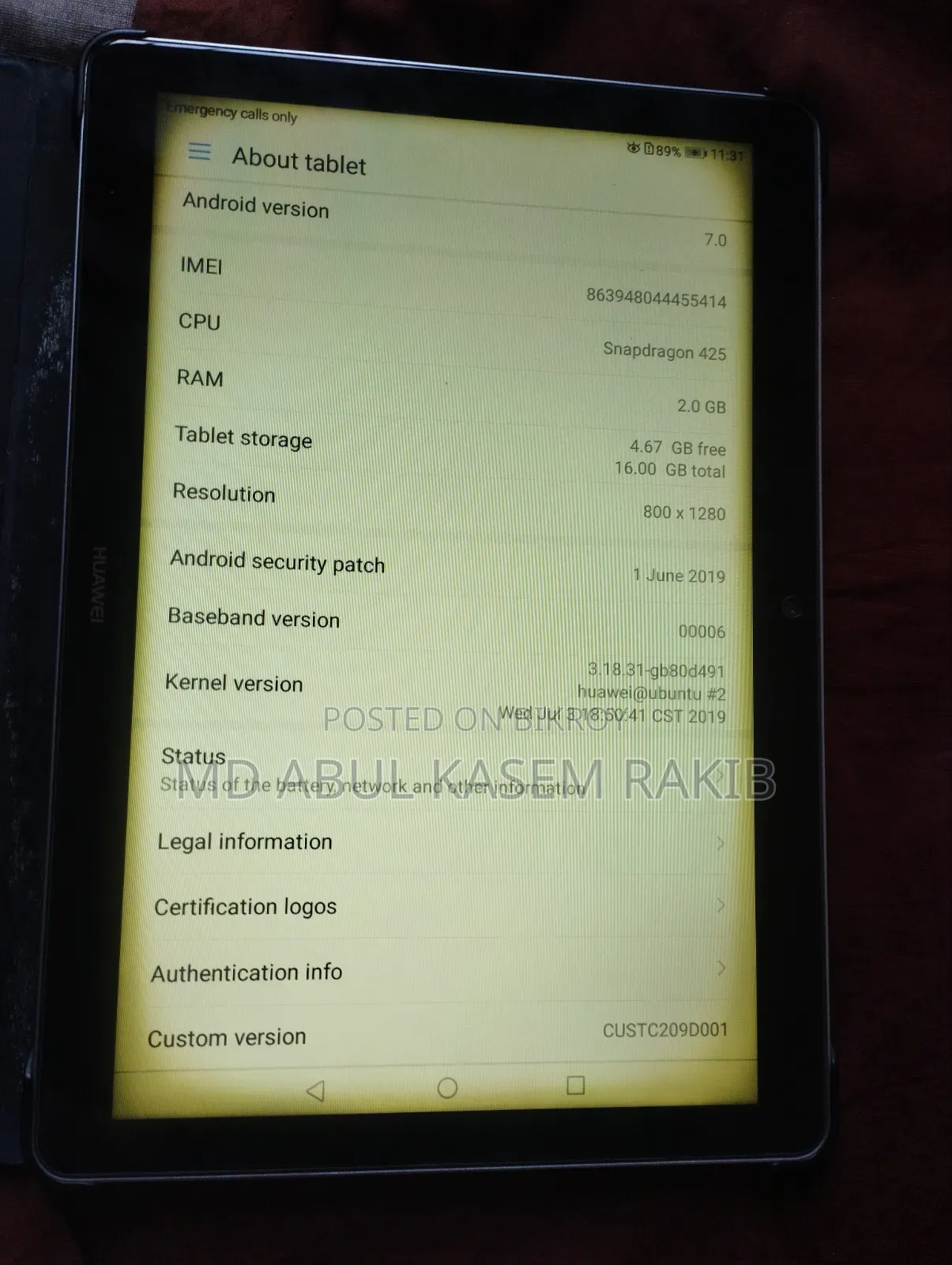 Huawei MediaPad T3 10 16 GB Silver
