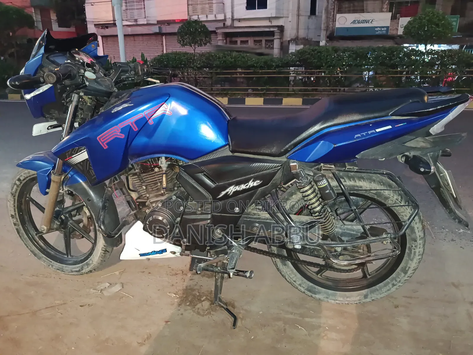TVS Apache RTR 160 2v Refresh X-connect 2020 Blue