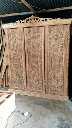 Chittagong Teak Wood Almirah Unpainted, Painting Will Be Provided