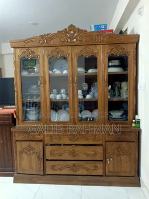 Victorian Design Teak Wood Dinerset Cabinet