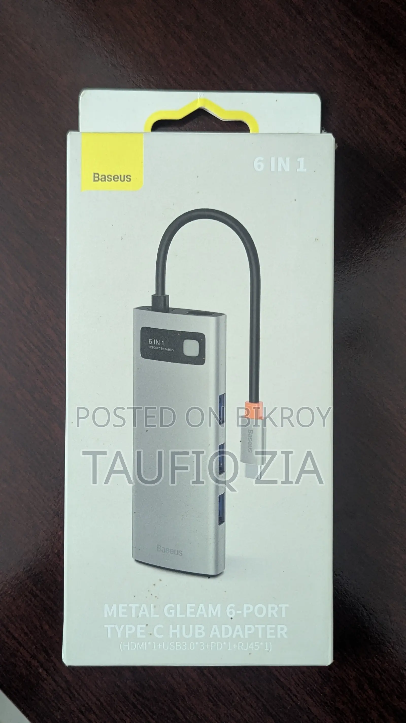 Baseus Metal Gleam Series 6-in-1 Multifunctional Type-C HUB