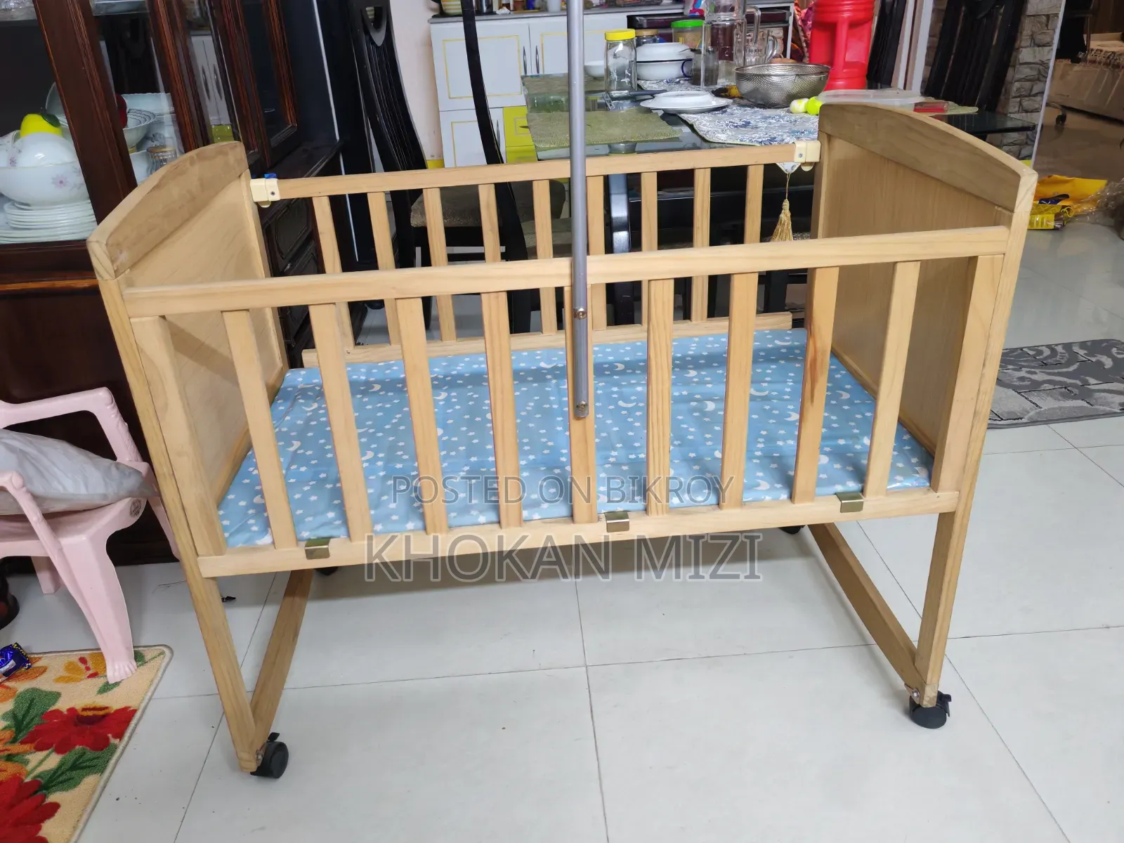 Multifunctional Wooden Baby Cot