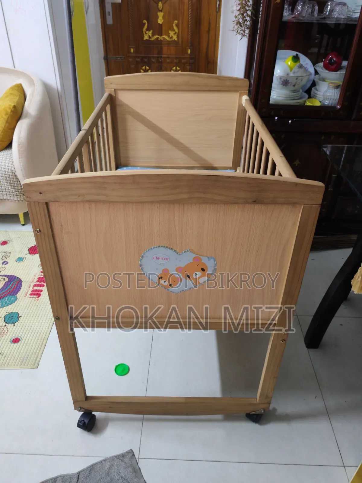 Multifunctional Wooden Baby Cot