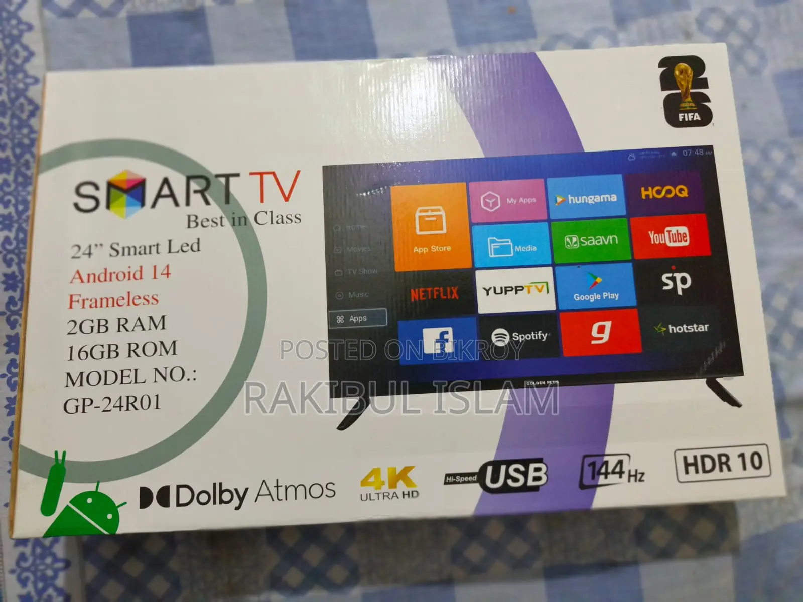 জরুরি বিক্রি! Sony 24 ইঞ্চি Android Smart LED TV ক্যাশ মেমো ও বক্সসহ