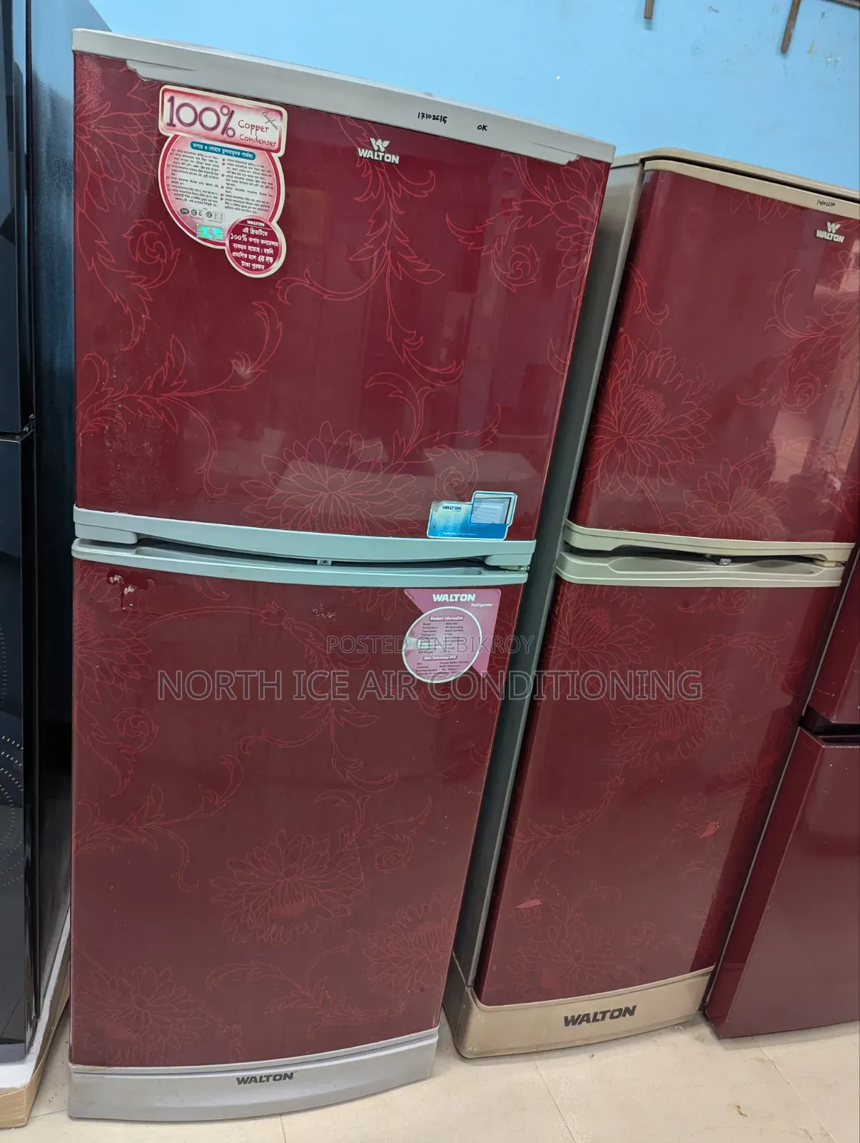 Walton Red Colour Frost Fridge 337 Ltr.