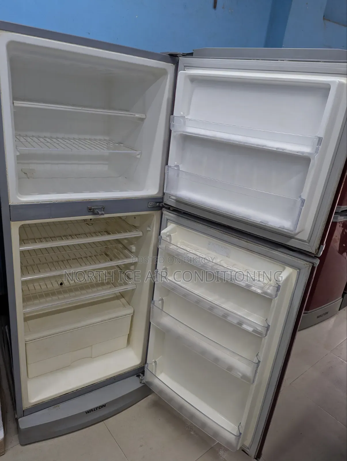 Walton Red Colour Frost Fridge 337 Ltr.