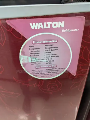 Walton Red Colour Frost Fridge 337 Ltr.
