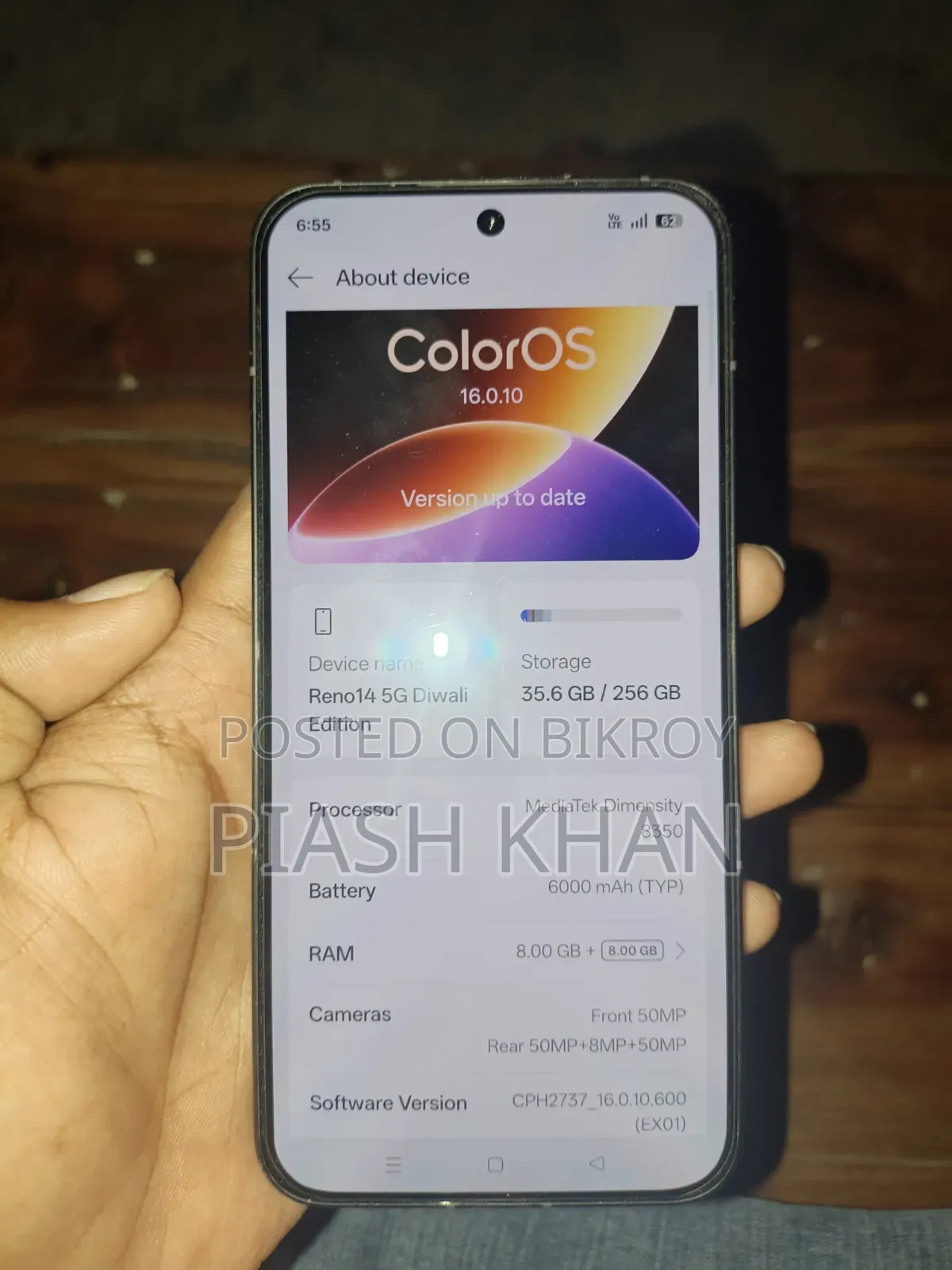 Oppo Reno14 256 GB Bronze
