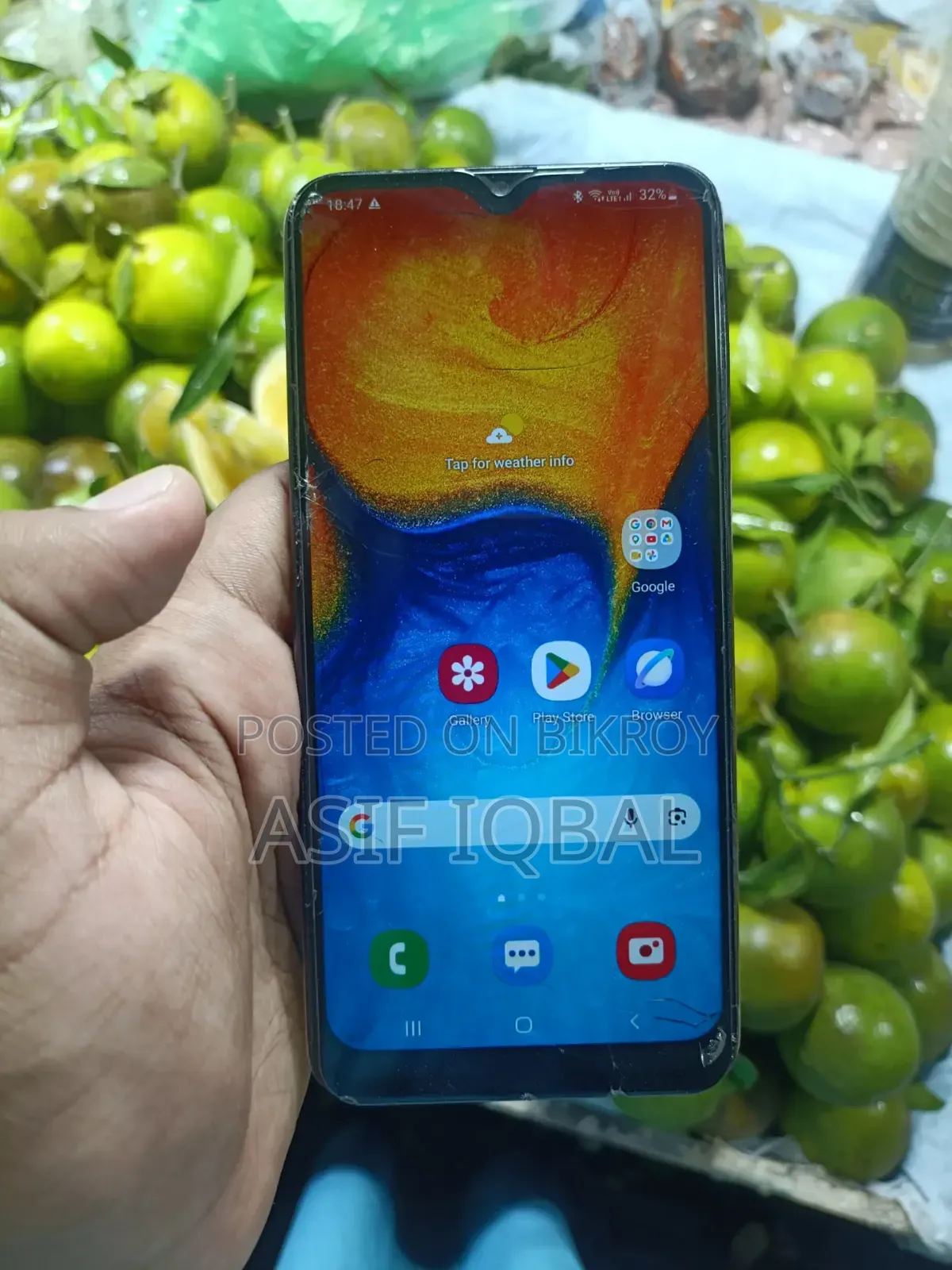 স্যামসাং গ্যালাক্সি এ২০ ৩২ জিবি গোল্ড