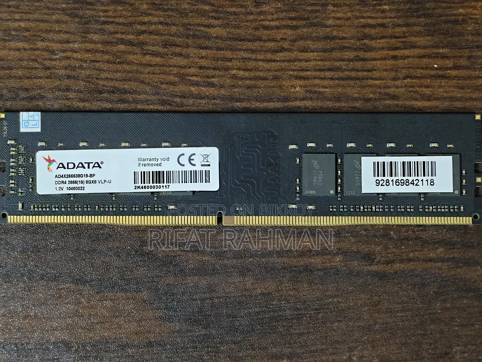 Adata 8GB Ddr4 2666mhz