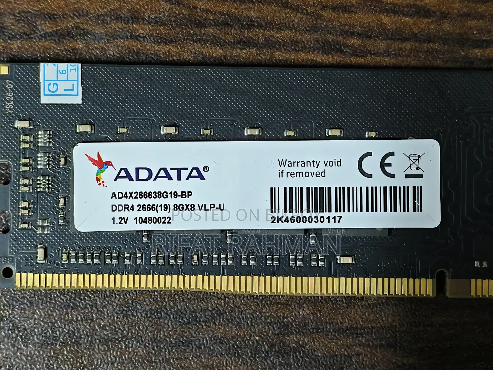 Adata 8GB Ddr4 2666mhz