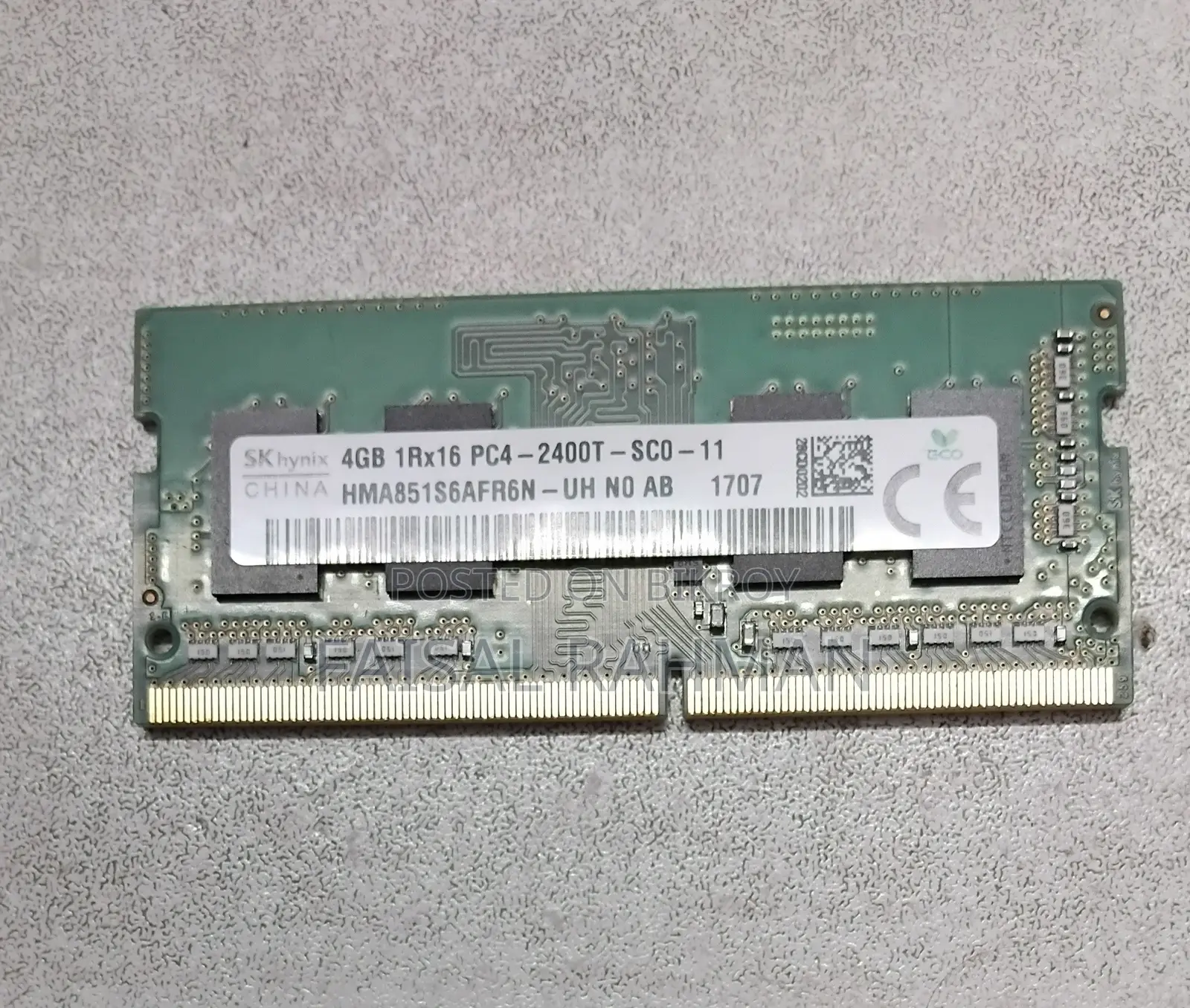 Sk Hynix 4GB DDR4 2400MHz Laptop RAM