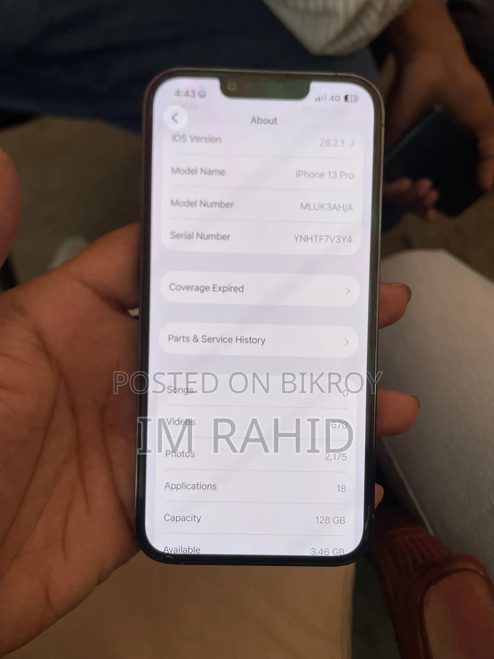 অ্যাপল আইফোন ১৩ প্রো ১২৮ জিবি হোয়াইট