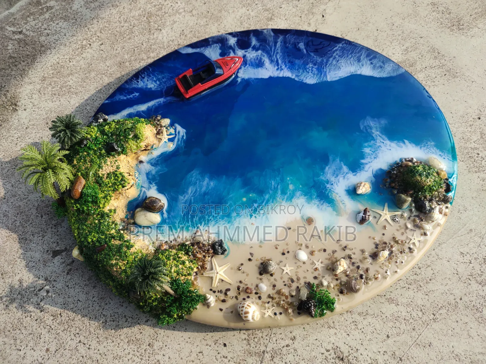 Resin Ocean Island | Handmade