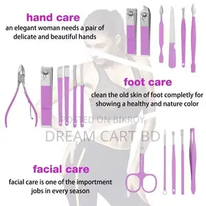 16 PCS Professional Manicure & Pedicure Kit With Nail Clippers