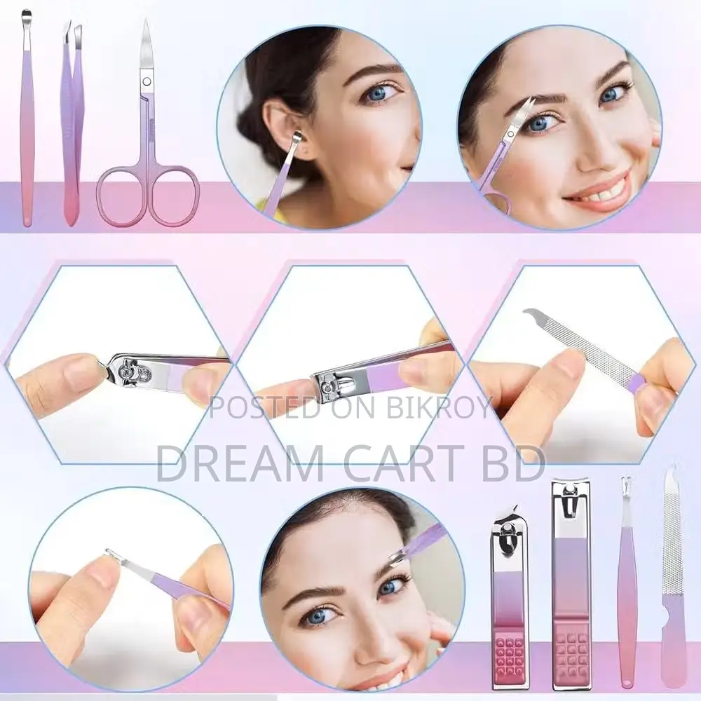 16 PCS Professional Manicure & Pedicure Kit With Nail Clippers