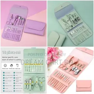 16 PCS Professional Manicure & Pedicure Kit With Nail Clippers