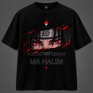 🔥 Premium Itachi Uchiha Anime Oversized T-Shirt | Black |