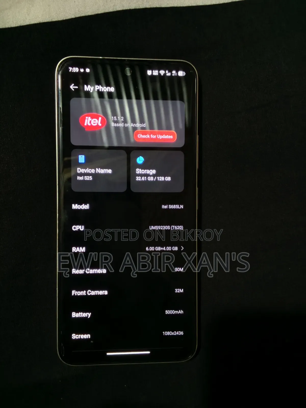 Itel S25 128 GB White