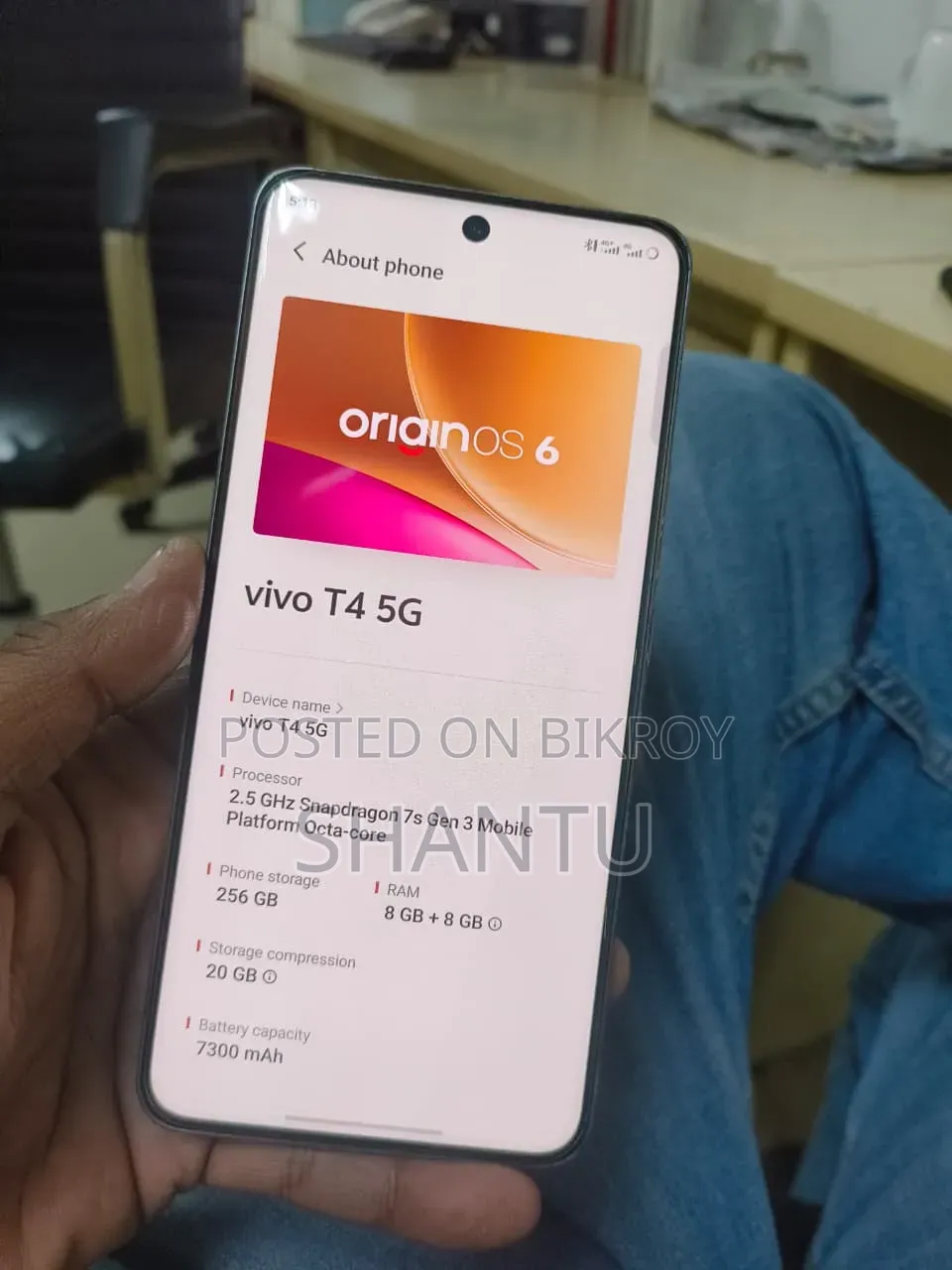 Vivo T4 256 GB Gray