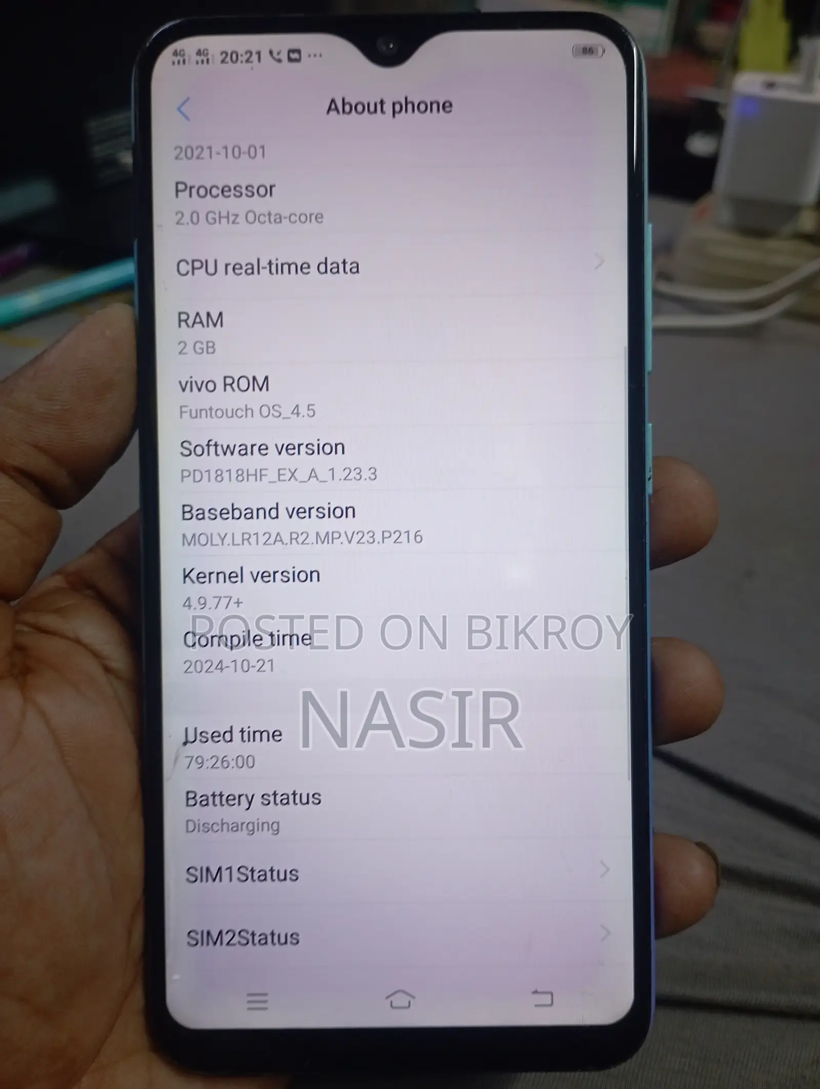 Vivo Y91c 32 GB Blue