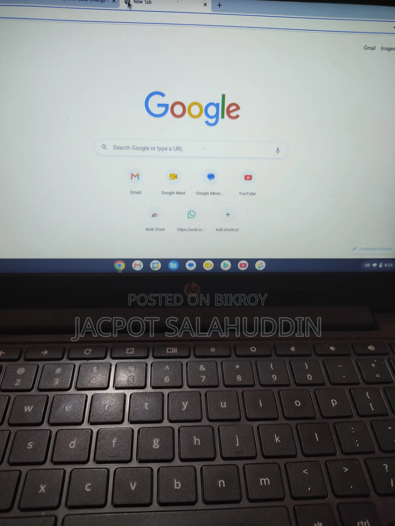 ল্যাপটপ এইচপি ক্রোমবুক ৪জিবি ইন্টেল সেলেরন এসএসডি ২৫৬জিবি