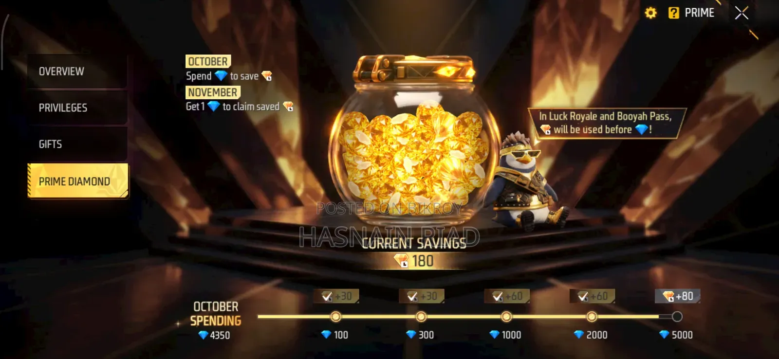 100% Trusted Deal Hobe Free Fire ID Sell Lv-69 | Prime 5 | 9 Evo Guns