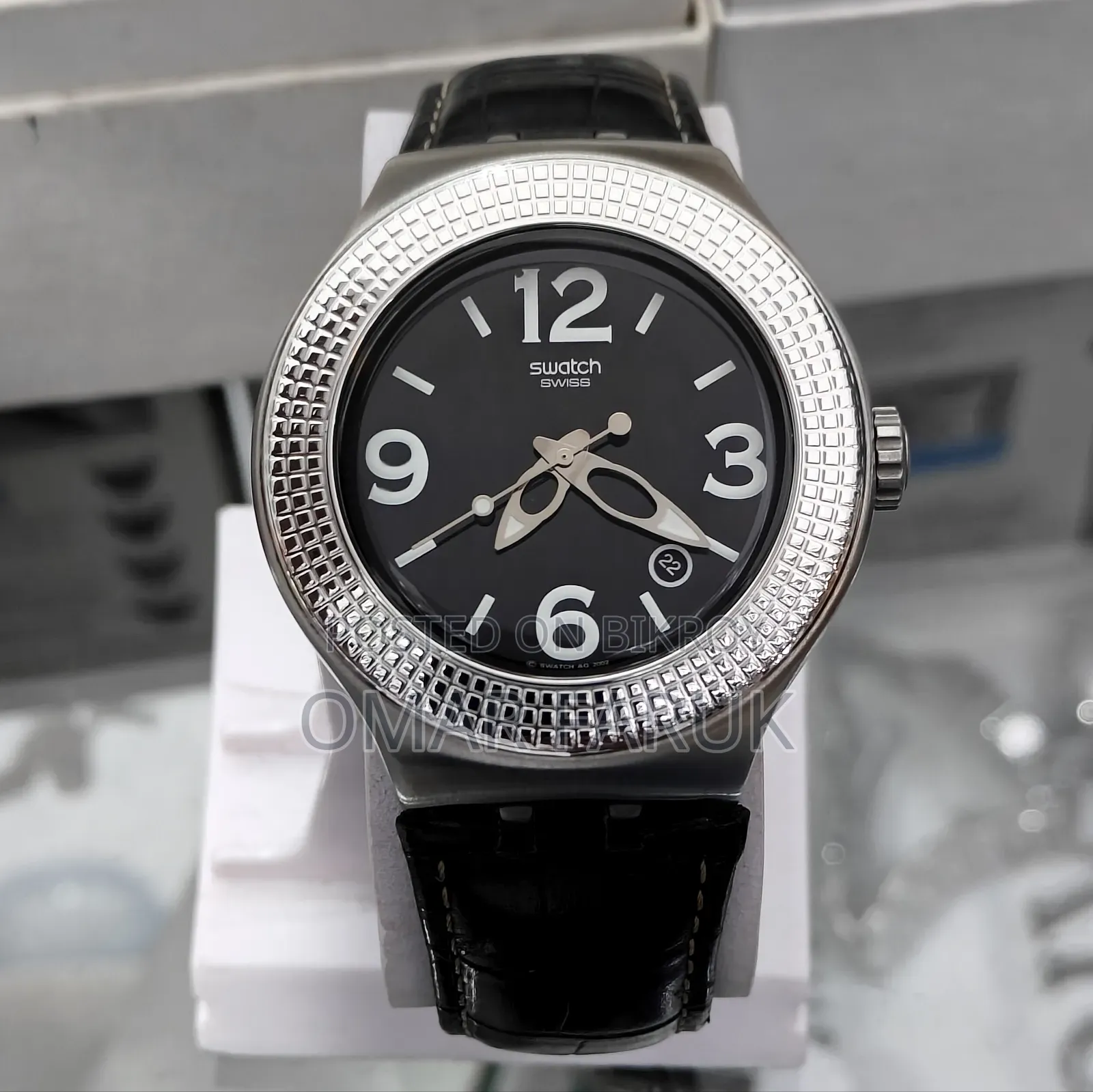 Swatch IRONY Big Swiss Quartz Watch - Luminous Genuine Leather 44MM