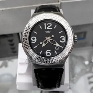 Swatch IRONY Big Swiss Quartz Watch - Luminous Genuine Leather 44MM