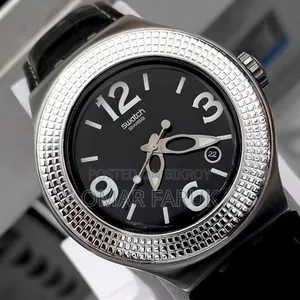 Swatch IRONY Big Swiss Quartz Watch - Luminous Genuine Leather 44MM