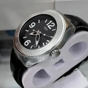 Swatch IRONY Big Swiss Quartz Watch - Luminous Genuine Leather 44MM