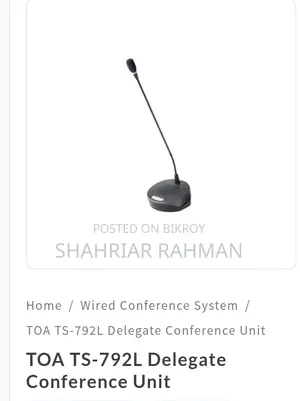 New TOA TS-792L-AS Delegate Conference Microphone (3 Piece)