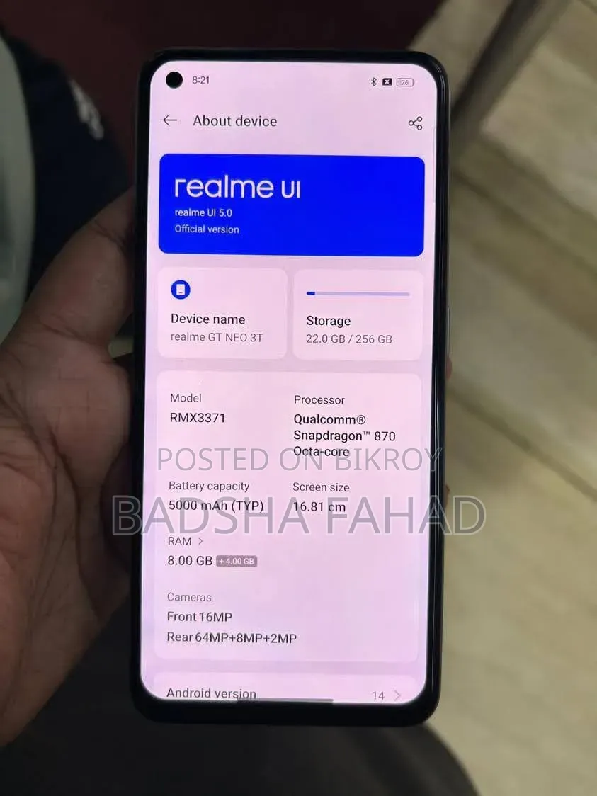 Realme GT Neo 3T 256 GB White