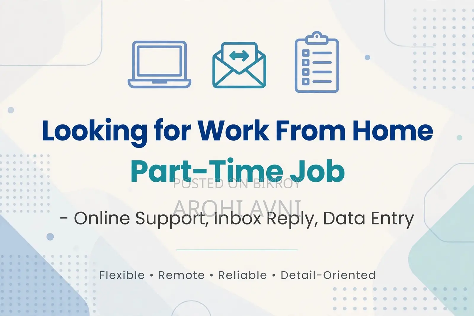 Work From Home Part- Time Job Needed - Female - Online Support & Inbox