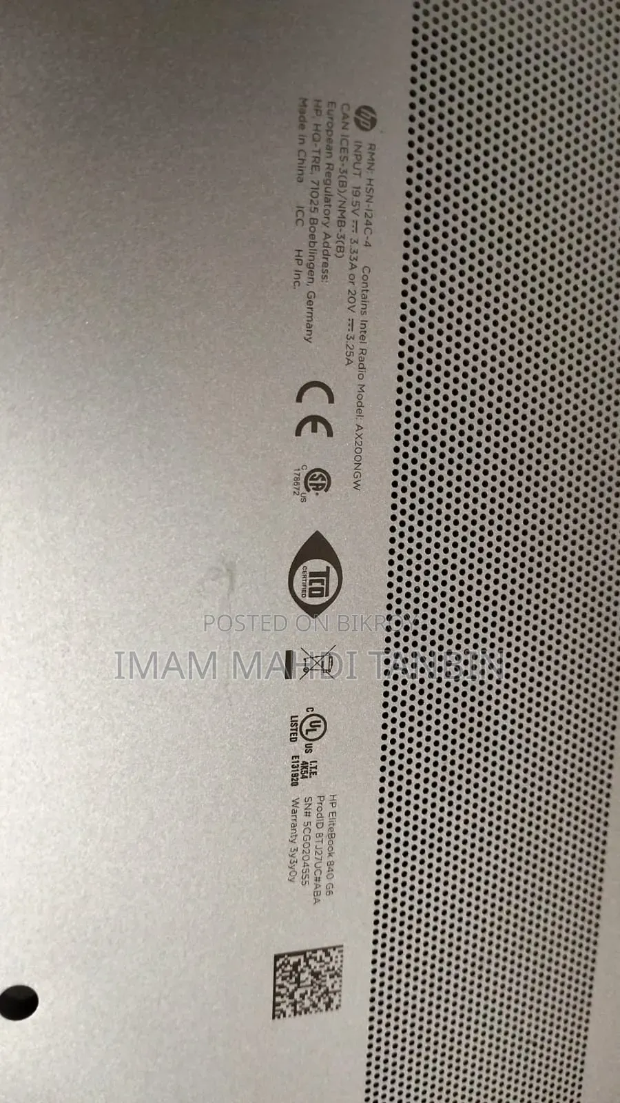 Laptop HP EliteBook 840 G6 8GB Intel Core i5 SSD 256GB