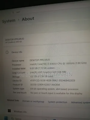Laptop HP EliteBook 840 G6 8GB Intel Core i5 SSD 256GB
