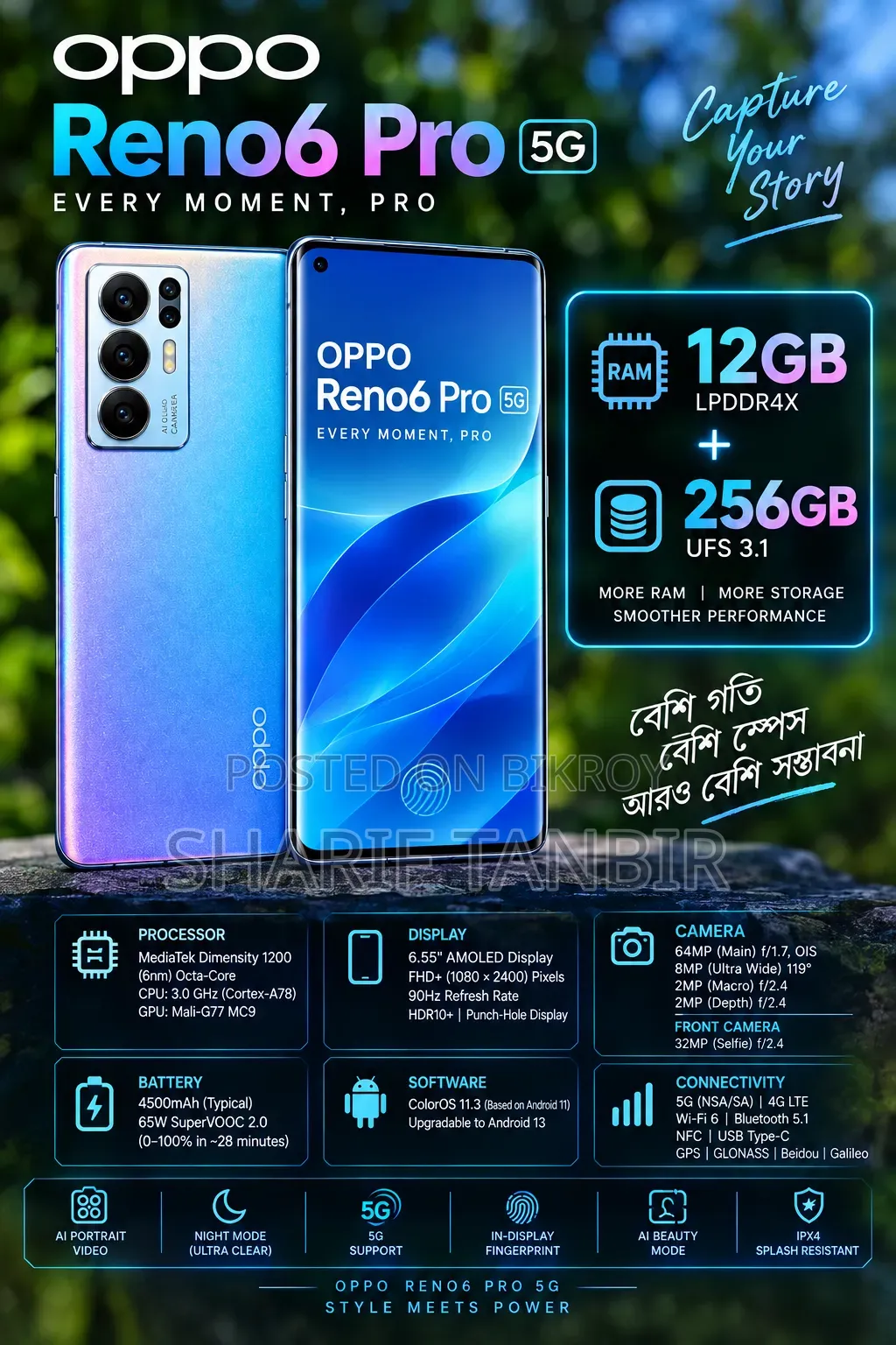 অপ্পো রেনো ২৫৬ জিবি পিংক