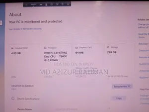 Laptop Asus K40IJ 4GB Intel Core 2 Duo HDD 256GB
