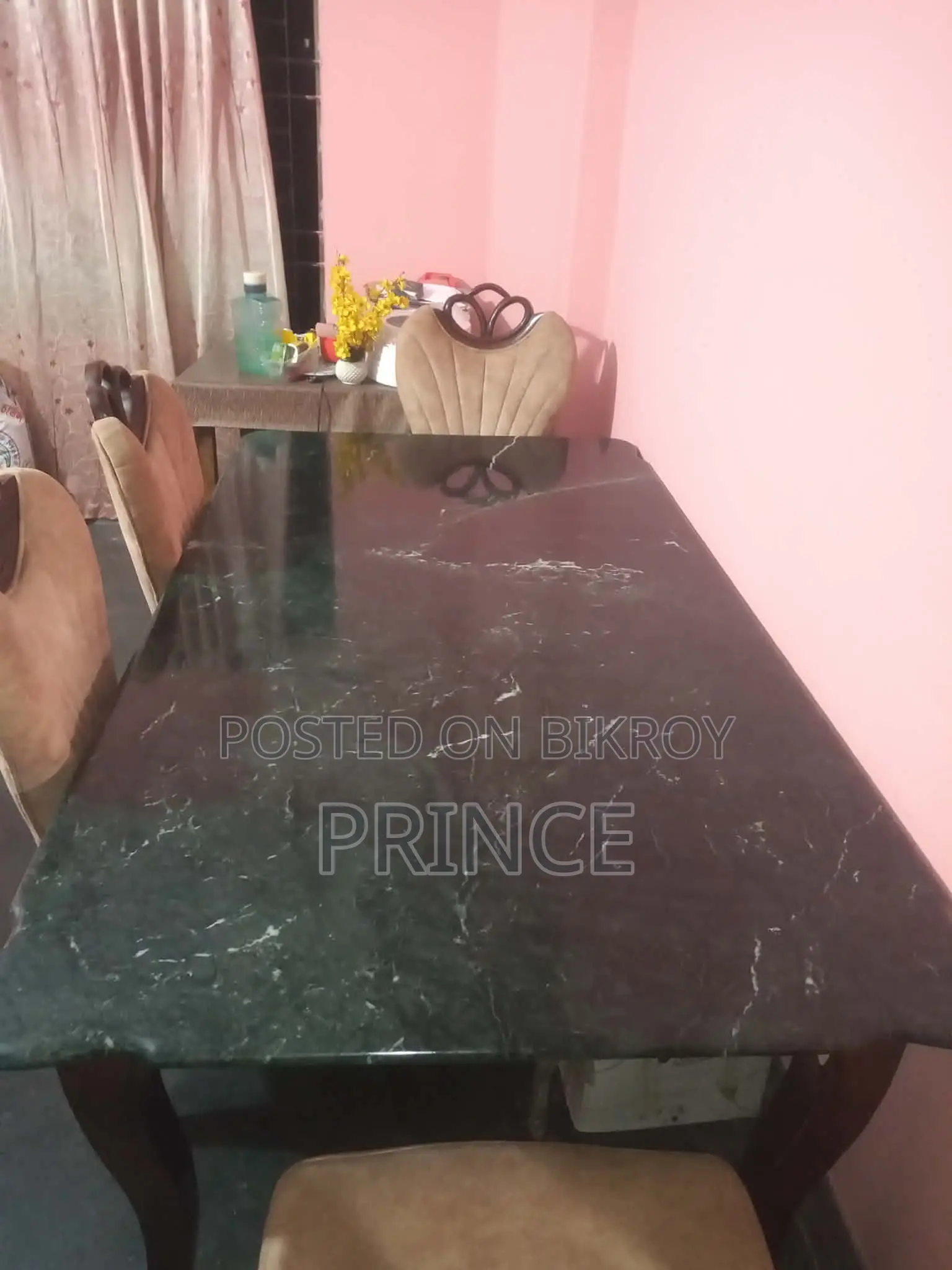 ডাইনিং টেবিল, গ্রানাইট টপ উইথ সিক্স চেয়ারস