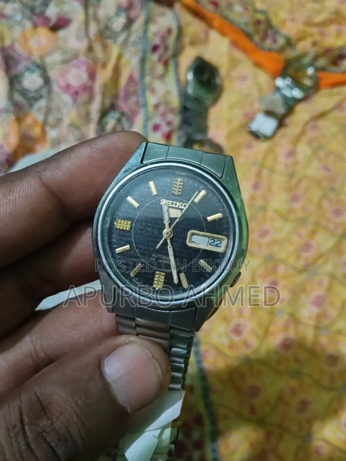Vintage Seiko 5 Watch Japan Movement, works without battery