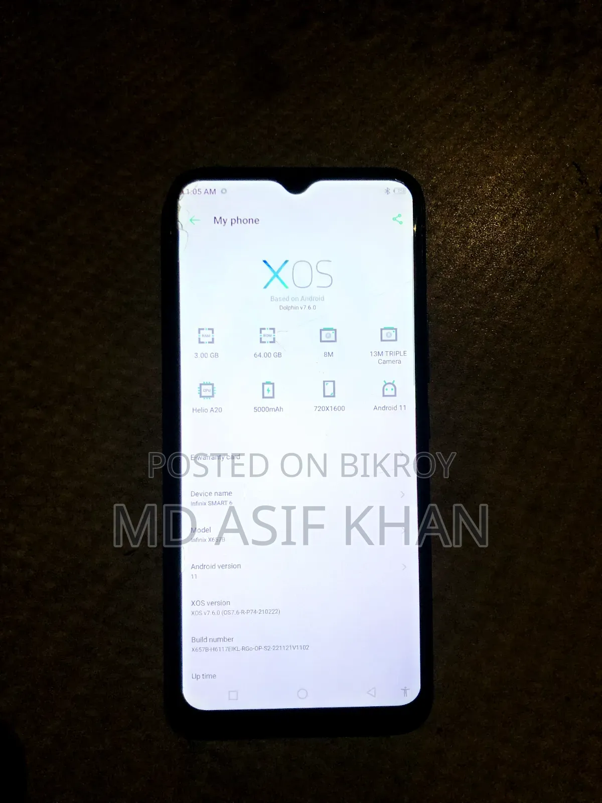Infinix Smart 6 HD 64 GB Blue